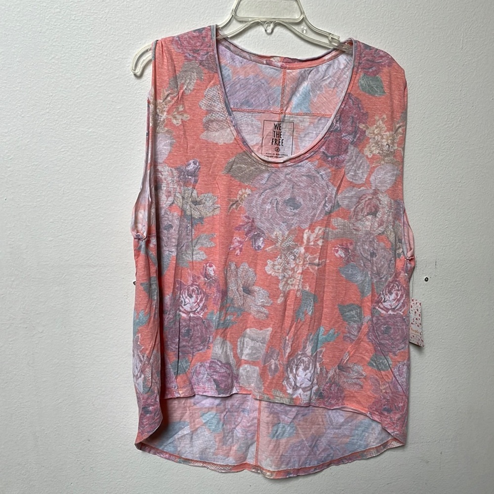 Free people oversized floral high low top